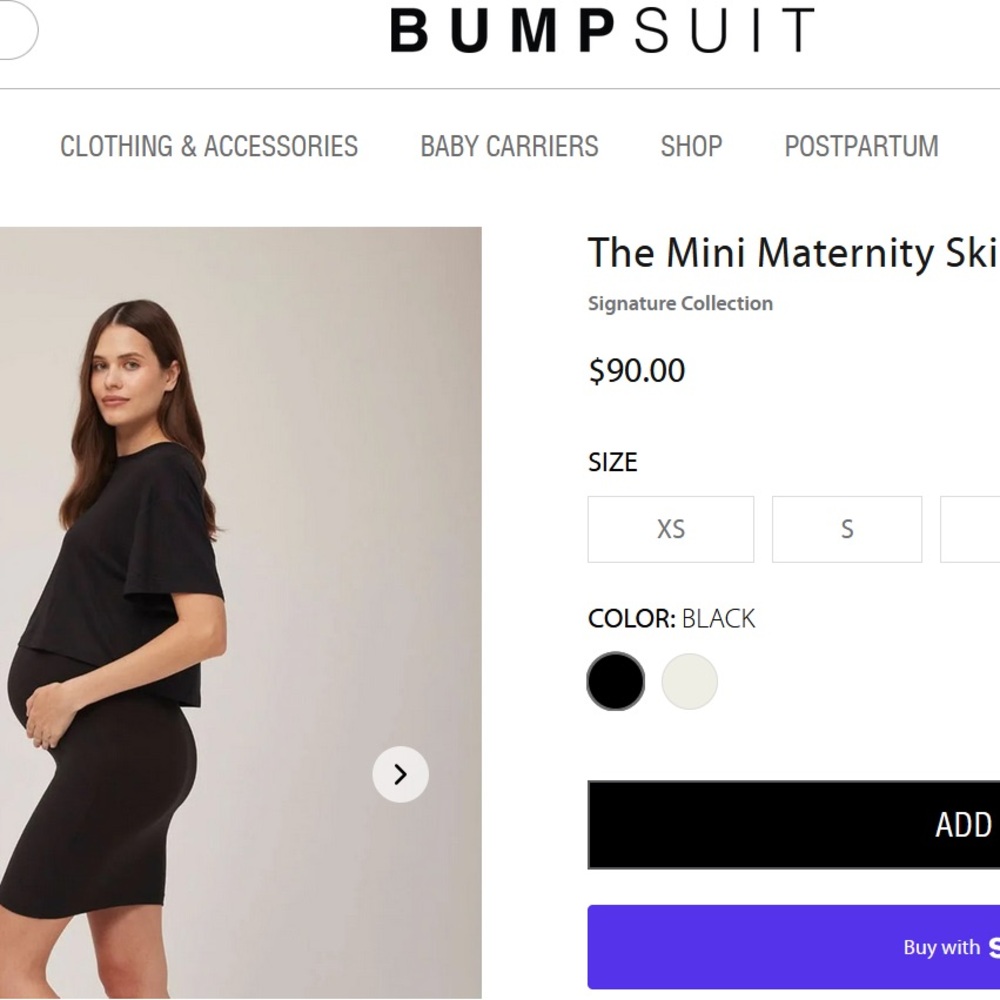 Bumpsuit The Mini Maternity Skirt - Large - Black - NWT!! dresses bodycon dress - Picture 7 of 7